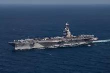 From a bird's eye view: US aircraft carriers in the Atlantic