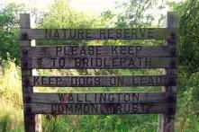 A sign in a nature reserve
