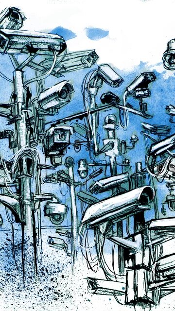 European Democracy Conference 2022: Illustration European Democracy Conference 2022: Illustration of surveillance cameras
