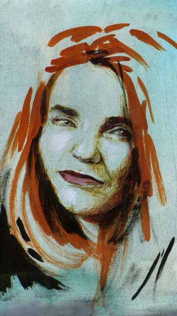 European Democracy Conference: Illustration einer Frau mit roten Haaren