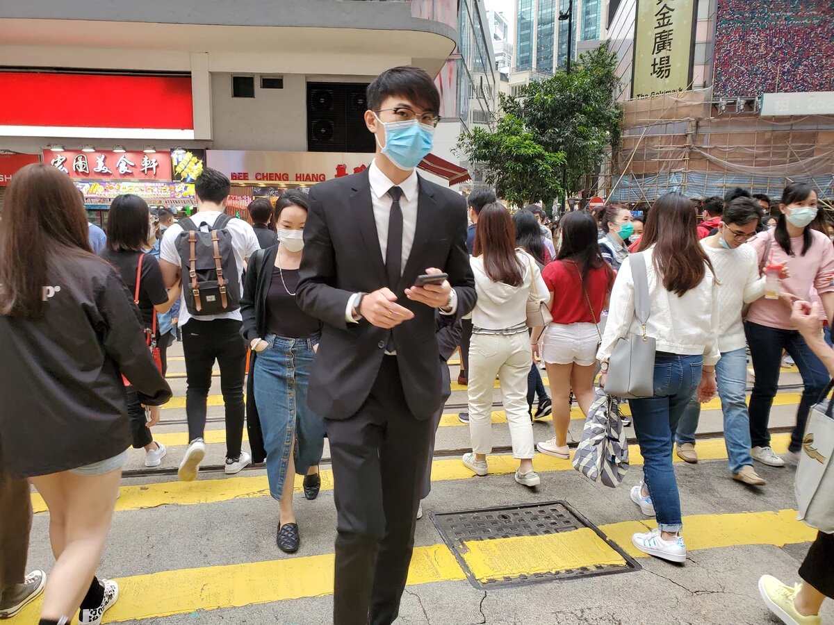 Relatively quiet streets and empty malls on Friday nights in Hongkong