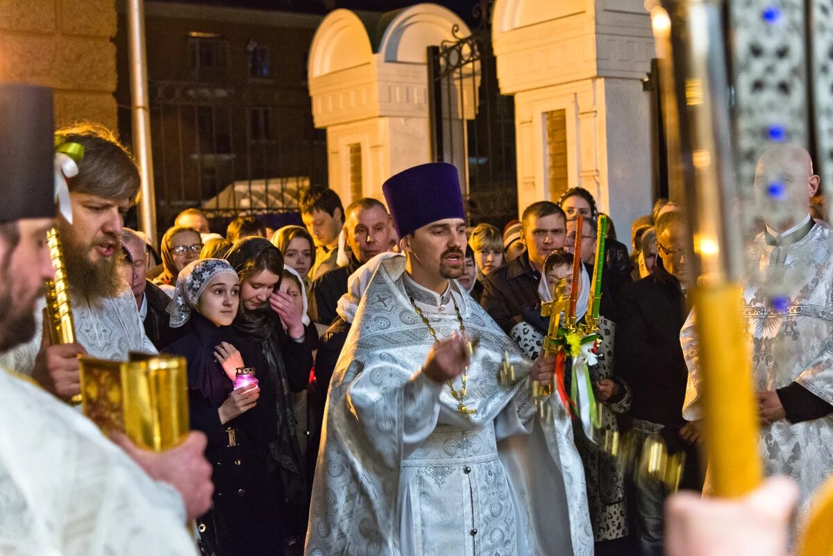 Russisch-orthodoxe Feier der Auferstehung Jesu