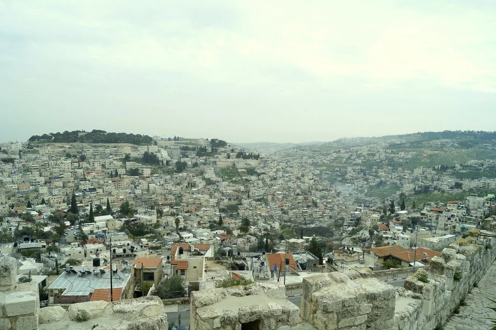 Blick auf Silwan - ein arabischer Stadtteil in Ostjerusalem