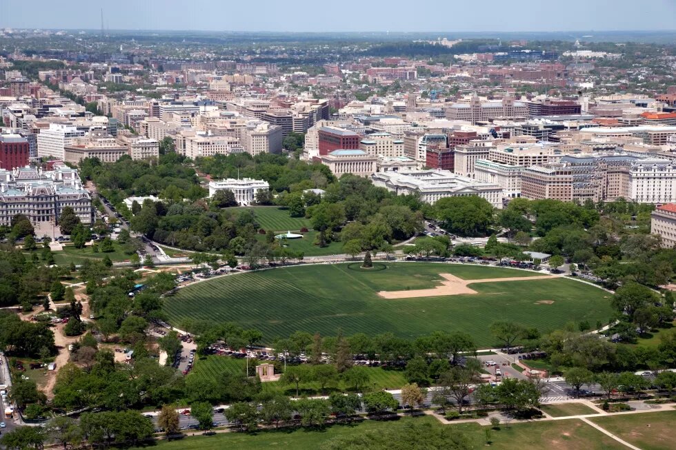 Luftaufnahme des Weißen Hauses