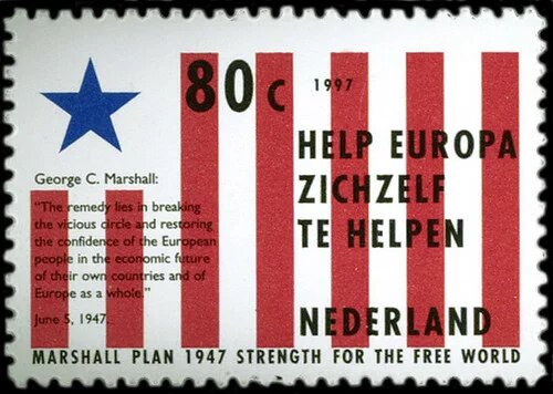 1997-05-27 Marshall Plan stamp 80 cent