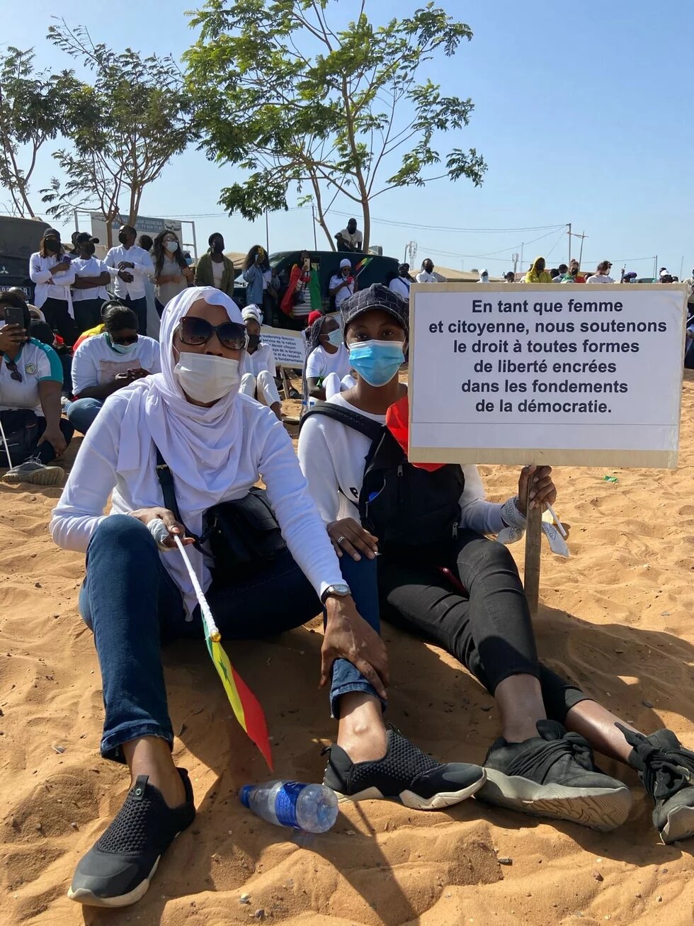 Frauen protestiert in Senegal