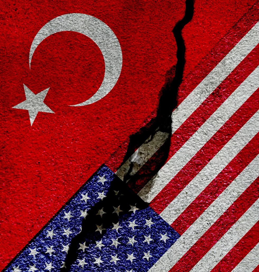 Flagge: USA und Türkei