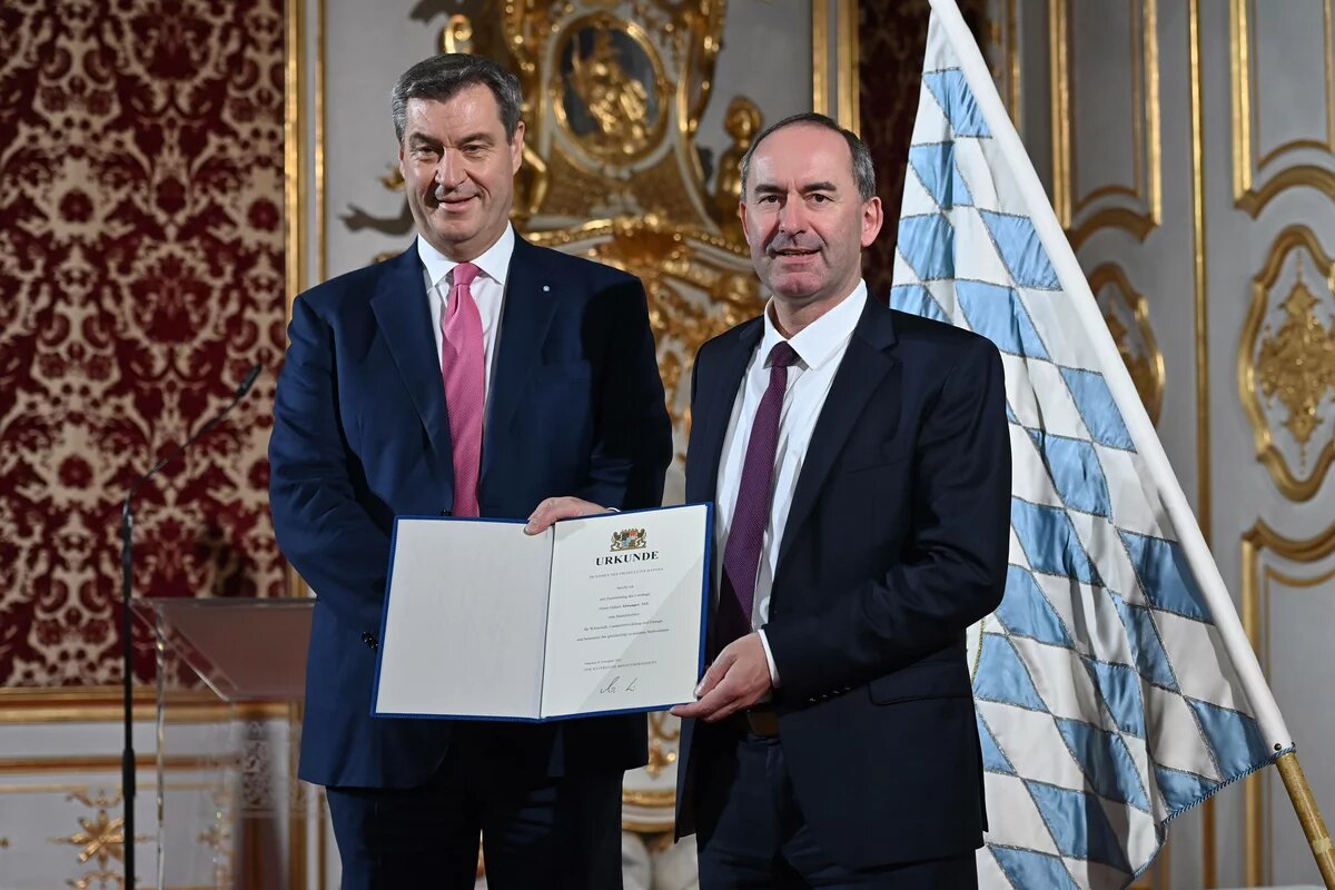 Markus Söder (CSU) und  Hubert Aiwanger (Freie Wähler Bayern) im November 2023.