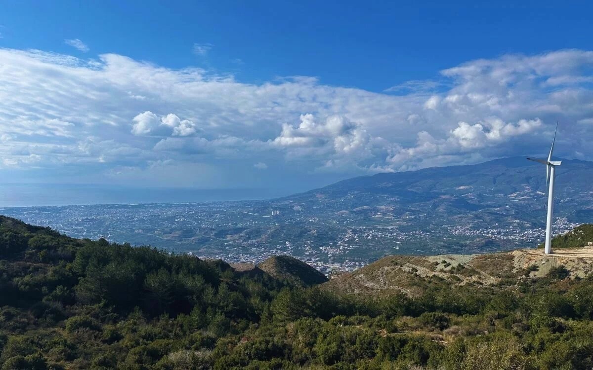 Blick auf Samandağ vom Berg Simon.