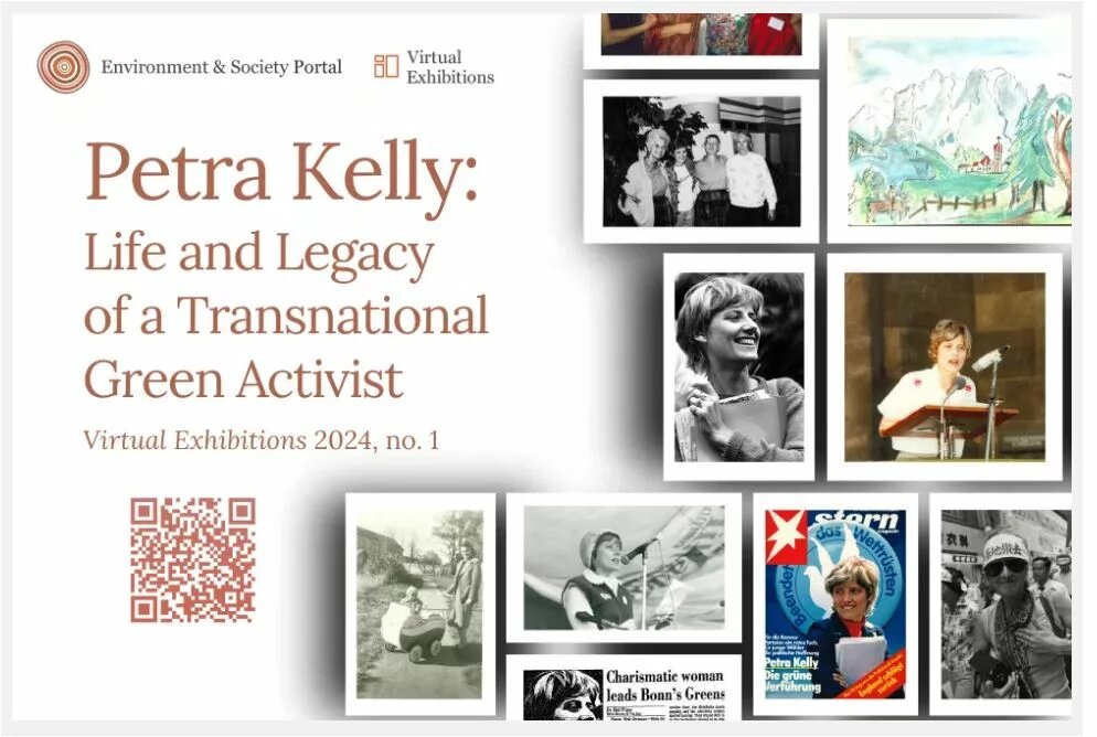 Plakat: Ausstellung zum 75. Geburtstag von Petra Kelly