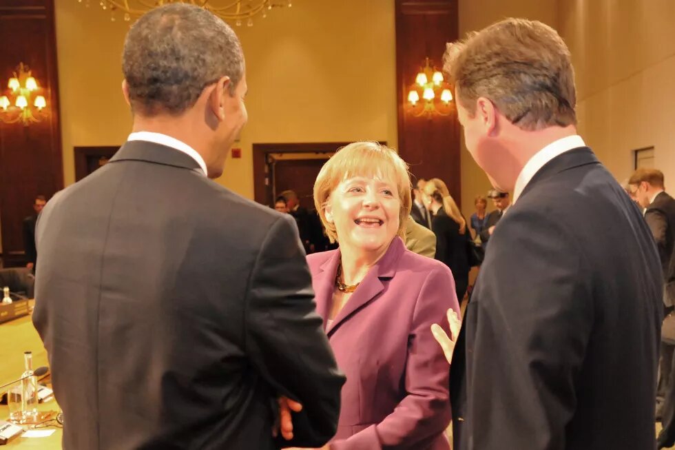 Angela Merkel, Barack Obama und David Cameron beim G8-Gipfel 2010
