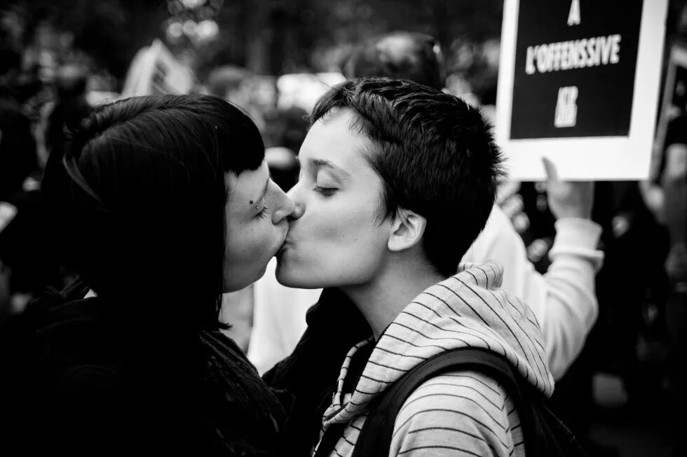 "Kiss-In" zum Welttag gegen Homophobie, Paris 2008