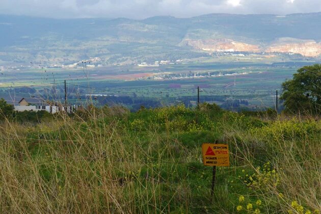 Minenfelder auf den Golanhöhen, Israel