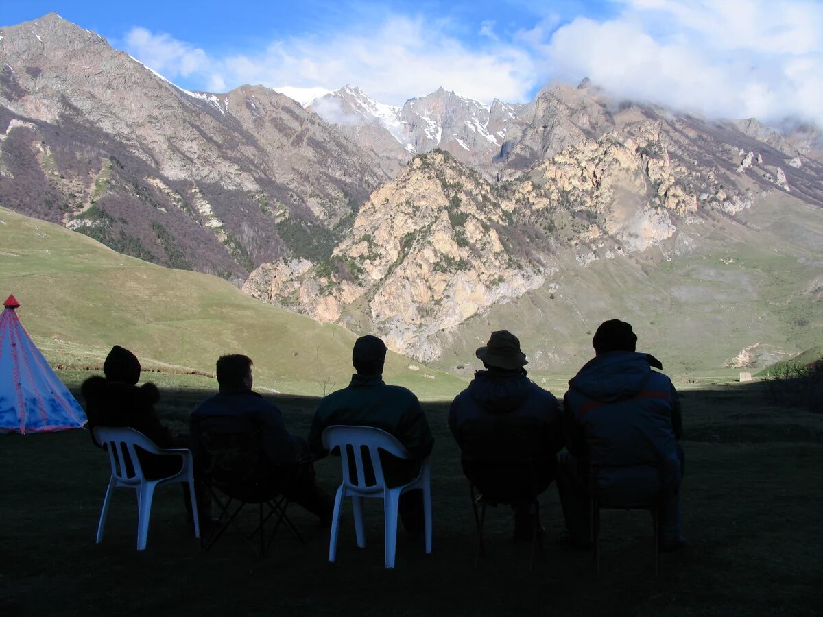 Blick in die Berge, Landschaft im Nordkaukasus