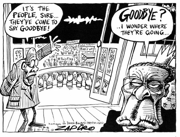 Cartoon by Zapiro about the current situation in Zimbabwe.