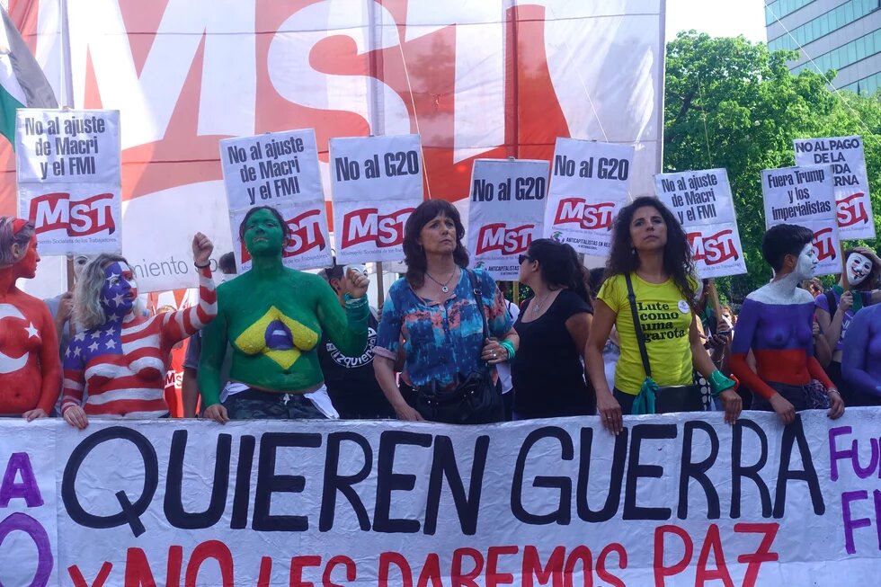 Protest beim G20-Gipfel in Buenos Aires