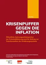 Cover mit rotem Hintergrund. Schriftzug: Krisenpuffer gegen die Inflation - Öffentliche Nahrungsmittelspeicher zur Preisstabilisierung und ihr Beitrag zur Transformation der Ernährungssysteme
